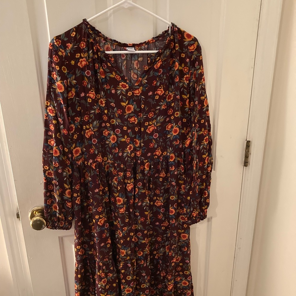 🍂🌸 NWOT Old Navy 3/4 Sleeve Flower Dress 🍁💐